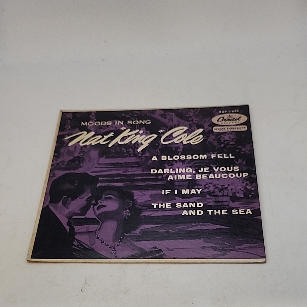 Vintage 1955 Nat King Cole Moods in Song 7" 45 Vinyl Record